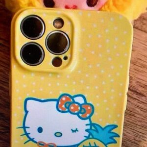 SHEIN Yellow Hello Kitty Phone Case